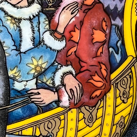 Heinrich Villeroy & Boch Russian Fairy Tale Plate The Hare & The Troika Germany - Picture 10 of 13